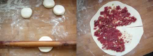 牛肉荠菜三角饼的做法