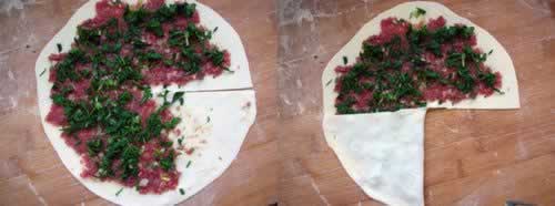 牛肉荠菜三角饼的做法