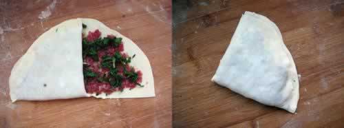 牛肉荠菜三角饼的做法