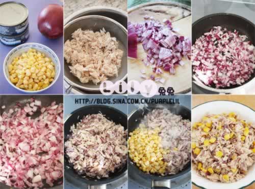 洋葱金枪鱼餐包的做法
