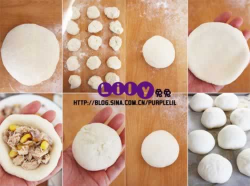 洋葱金枪鱼餐包的做法