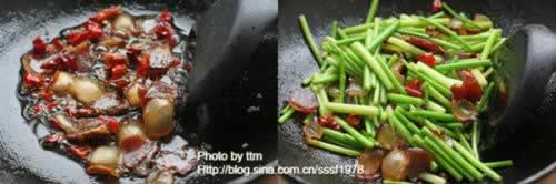 蒜苔炒腊肉的做法