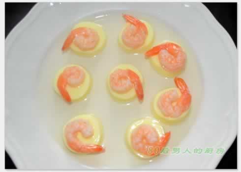 日本豆腐蒸虾仁的做法