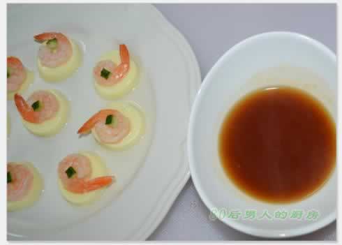 日本豆腐蒸虾仁的做法