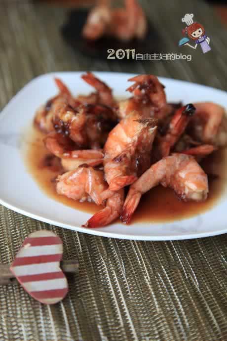 玫瑰凤尾虾的做法