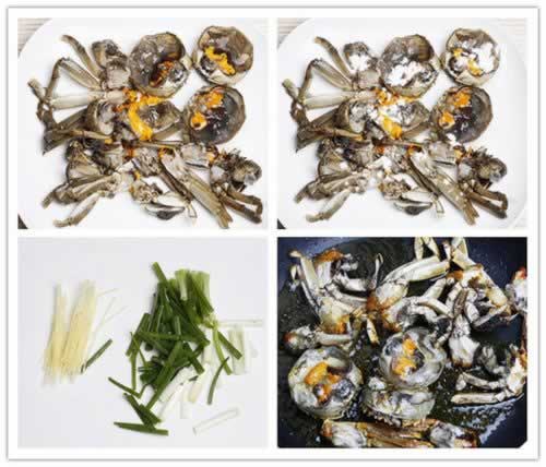 姜葱炒蟹的做法