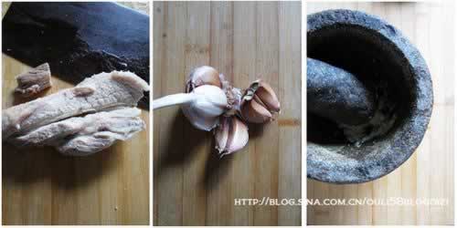 蒜泥五花和虾仁滑蛋的做法