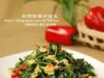 剁椒鸡蛋炒菠菜的做法,怎么做,如何做,图解详细步骤的做法