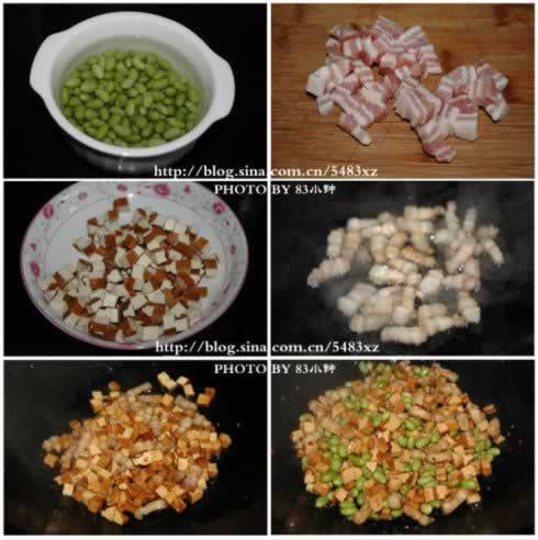 辣炒青豆香干粒的做法