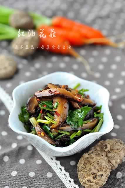红油茶花菇的做法