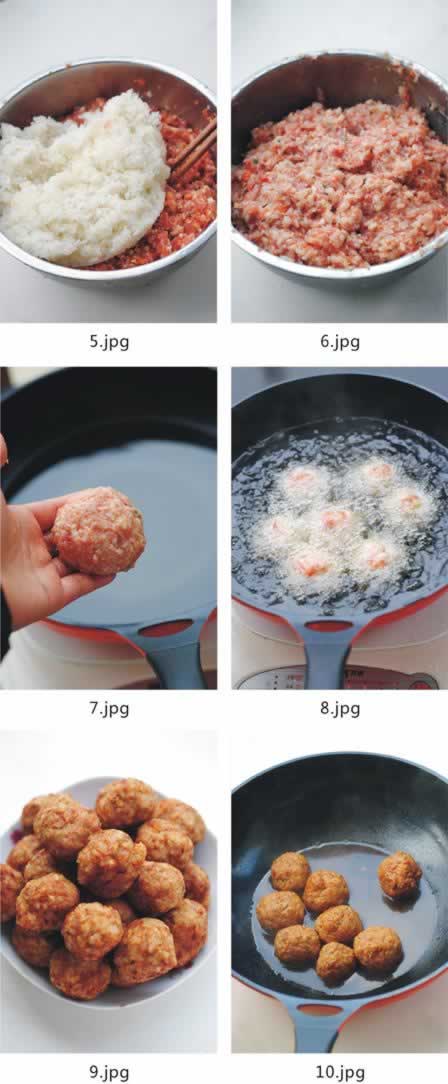 糯米肉圆的做法