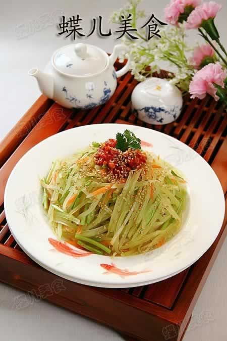 甜辣爽脆莴笋丝的做法