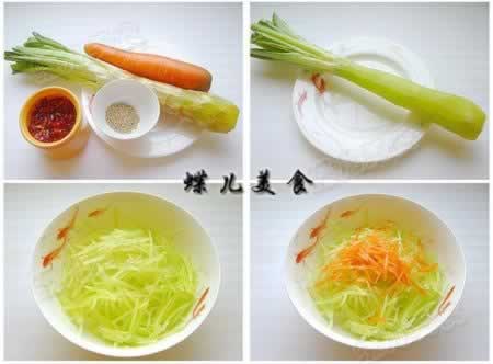甜辣爽脆莴笋丝的做法