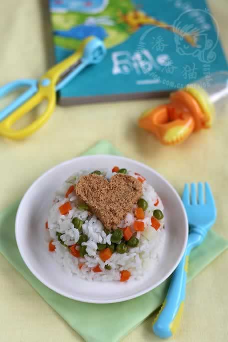 肉松杂菜饭的做法