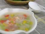 腊肠虾仁丝瓜粥的做法,怎么做,如何做,图解详细步骤的做法