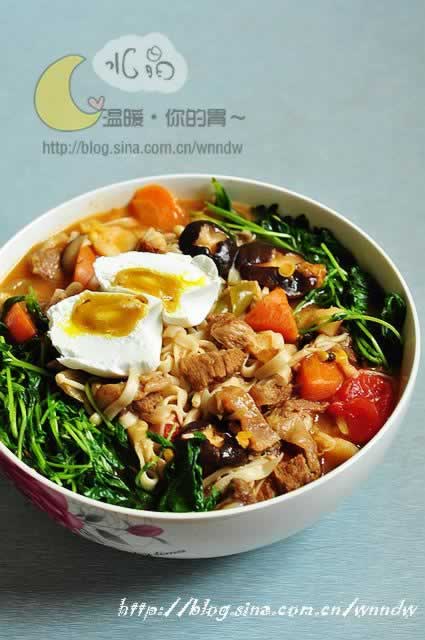 番茄蔬菜牛腩面的做法