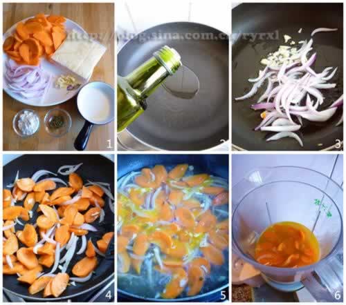 乳酪胡萝卜浓汤的做法