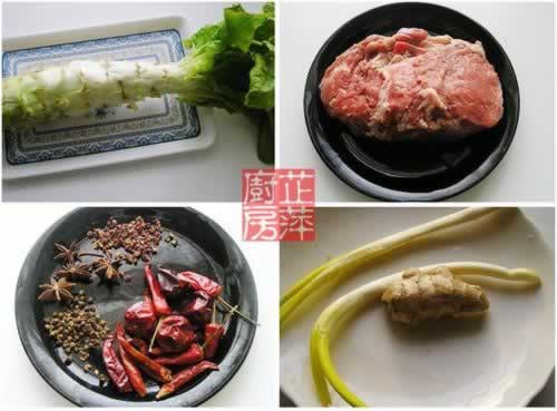 水煮苔菜肉片的做法