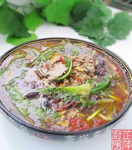 水煮苔菜肉片的做法