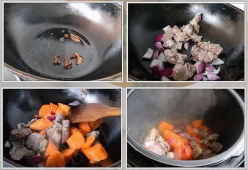 胡萝卜焖牛肉的做法