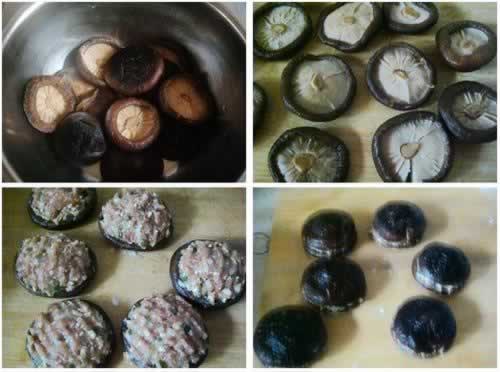 蒸香菇盒的做法