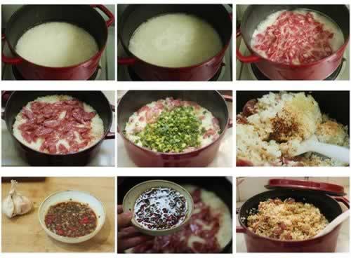 铸铁锅版腊味煲仔饭的做法