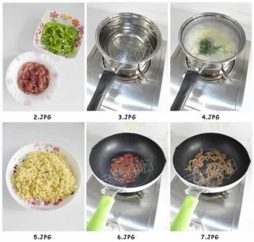 青椒肉丝炒面的做法