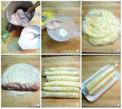 猪肉蛋卷的做法