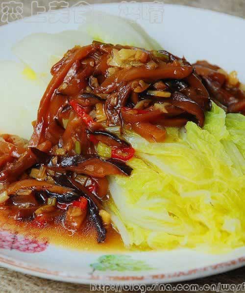 松茸扒娃娃菜的做法