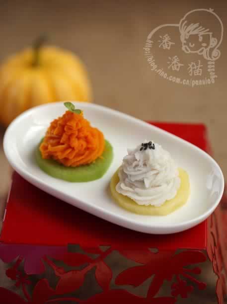 南瓜山药盏的做法