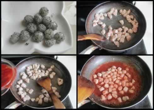 糖醋樱桃肉的做法