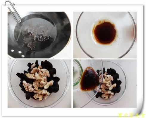 核桃仁拌木耳的做法