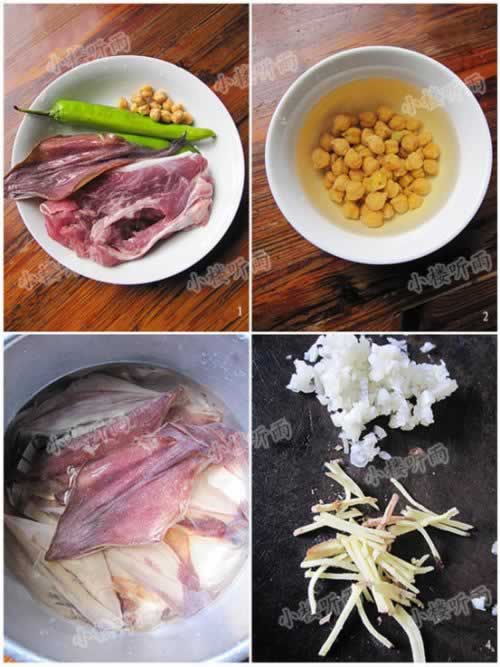 鹰嘴豆鱿鱼丝小炒的做法