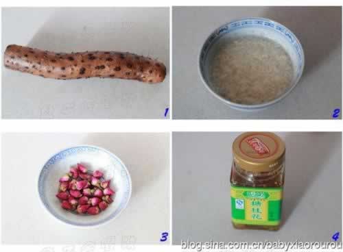 玫瑰酒酿蜜山药的做法