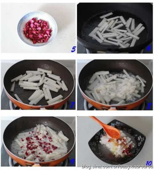 玫瑰酒酿蜜山药的做法