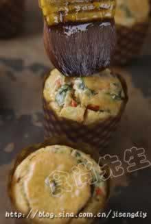 烤肠胡萝卜咸蛋糕的做法