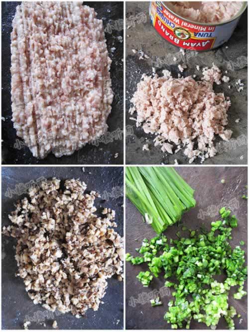 煎酿金枪鱼春笋卷的做法