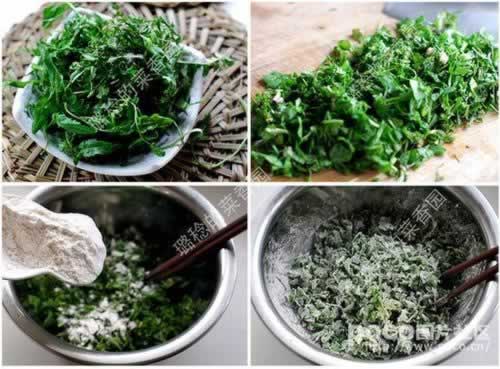 荠菜麦饭的做法