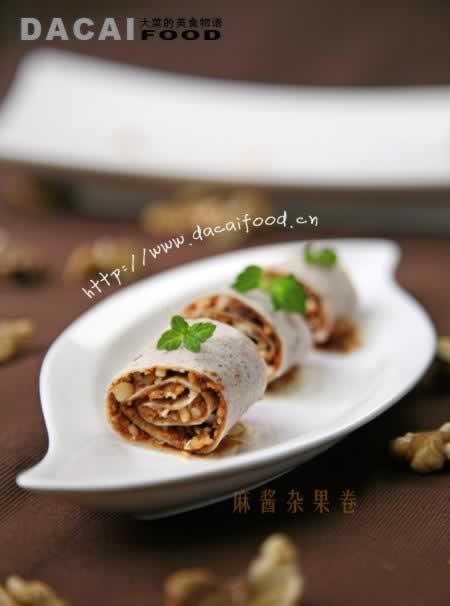 麻酱杂果卷的做法