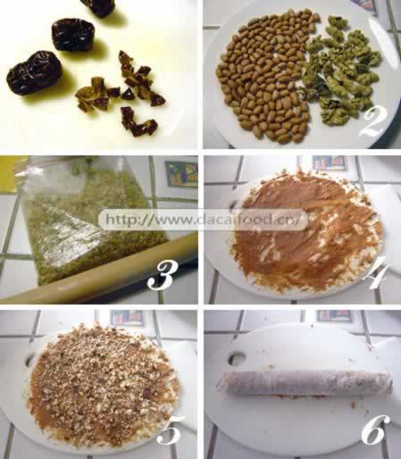 麻酱杂果卷的做法