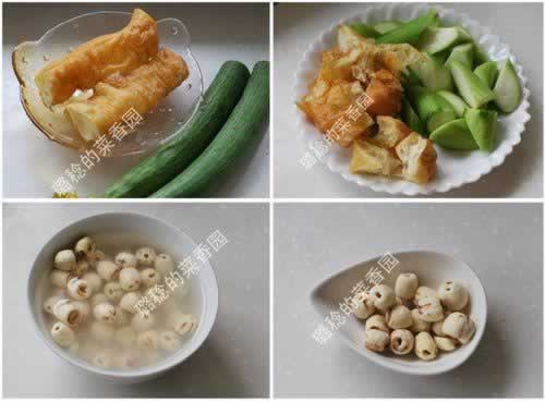 丝瓜烩油条的做法