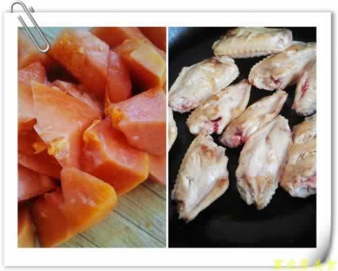 木瓜鸡翅的做法