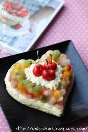 什锦水果果冻蛋糕的做法