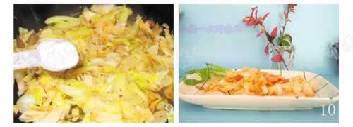 酸辣包菜丝的做法