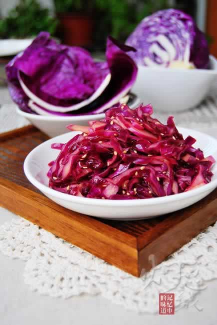 脆拌紫甘蓝的做法,怎么做,如何做,图解详细步骤的做法