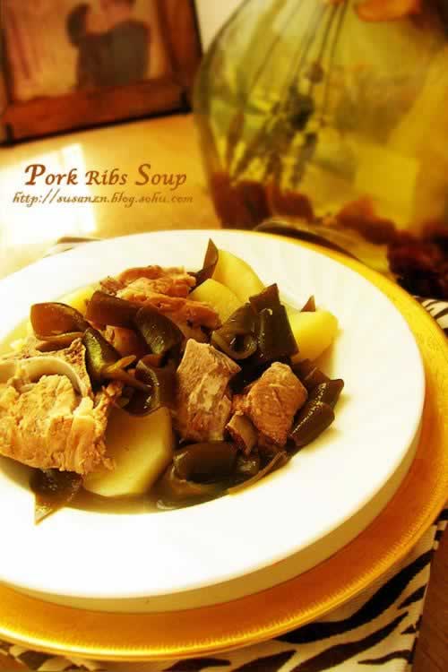 海带土豆排骨汤的做法,怎么做,如何做,图解详细步骤的做法