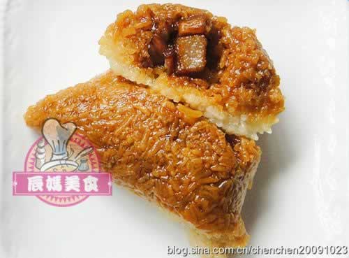 红烧肉粽、鱼香肉丝粽、红豆沙粽子、豆紫薯粽,咖喱鸡丁粽的做法,怎么做,如何做,图解详细步骤的做法