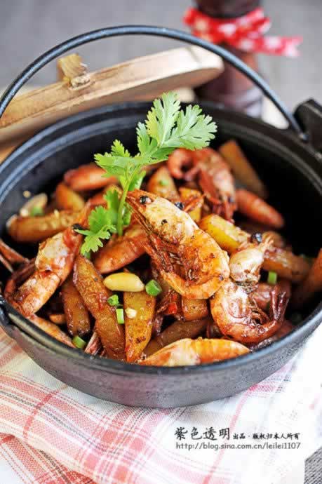 干锅北极虾的做法