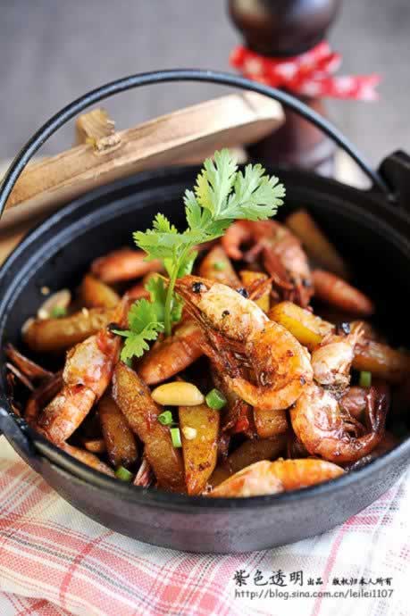 干锅北极虾的做法