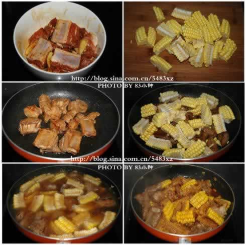 玉米烧排骨的做法